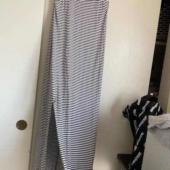 Striped full length summer dress - Picture 2 of 4